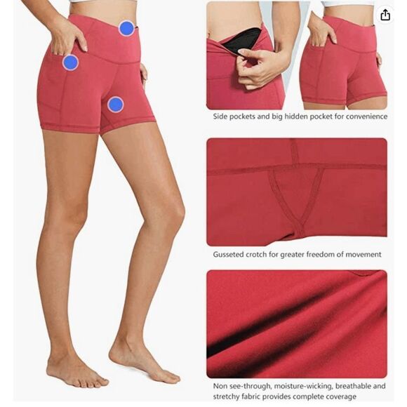 Baleaf Athletic Shorts, 5" Inseam, Size M - Picture 3 of 8